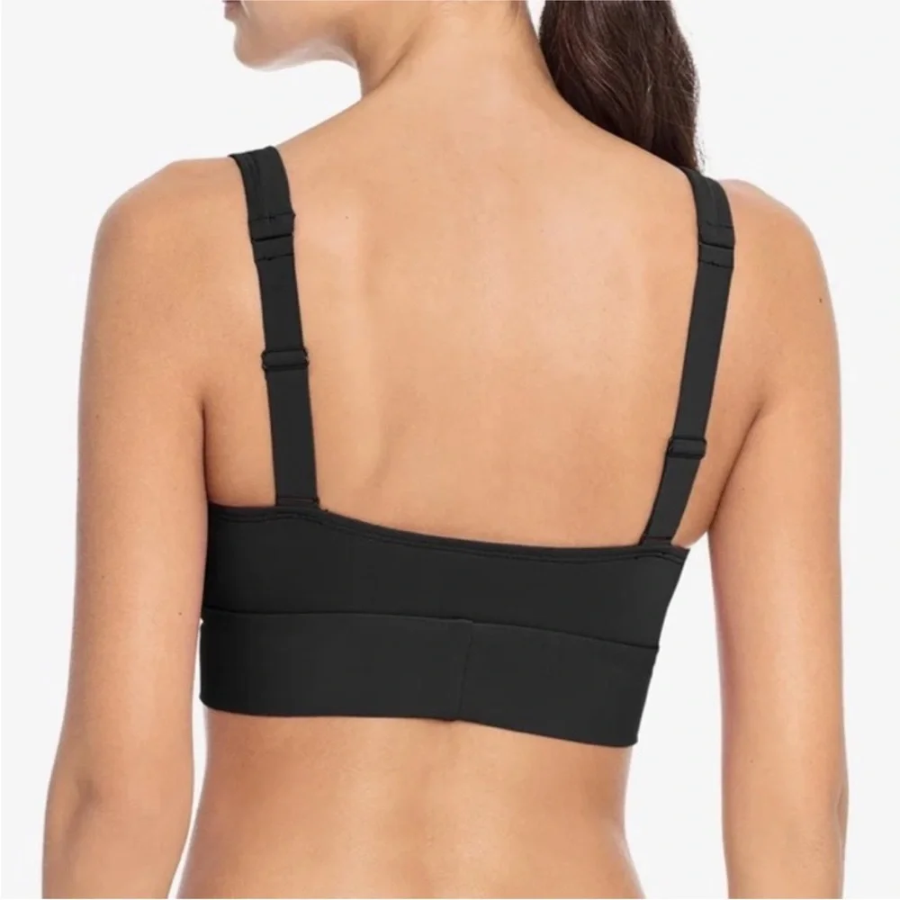 Robin Piccone Ava Knot Bikini Top in Black SZ S NWOT - Picture 2 of 5